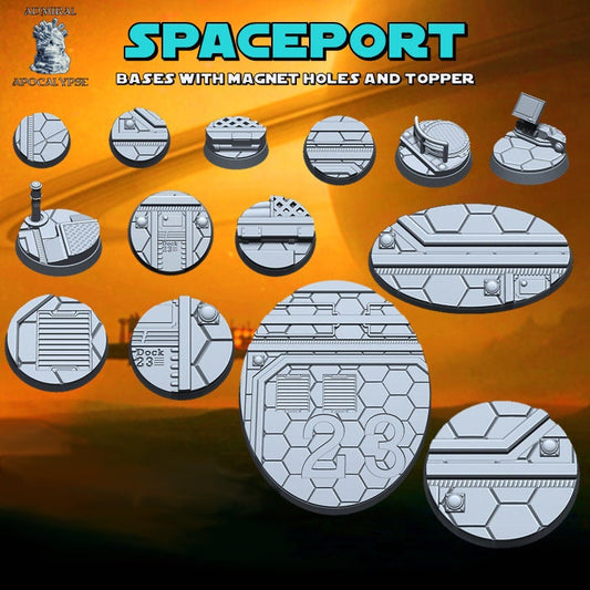Space Port Scenic Bases | Sci-Fi Starport Wargaming Bases | Admiral Apocalypse