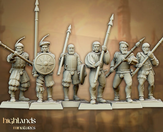 Sunland Infantry with Spears | Sunland Army Collection | Highland Miniatures