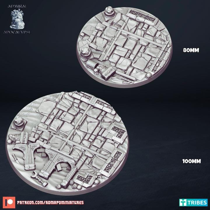 Desert Temple & Tribes Scenic Bases | Ancient Desert Wargaming Bases | Admiral Apocalypse
