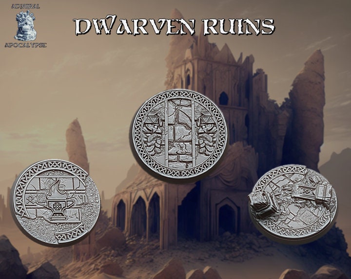 Dwarven Mines Scenic Bases | Underground Fantasy Wargaming Bases | Admiral Apocalypse