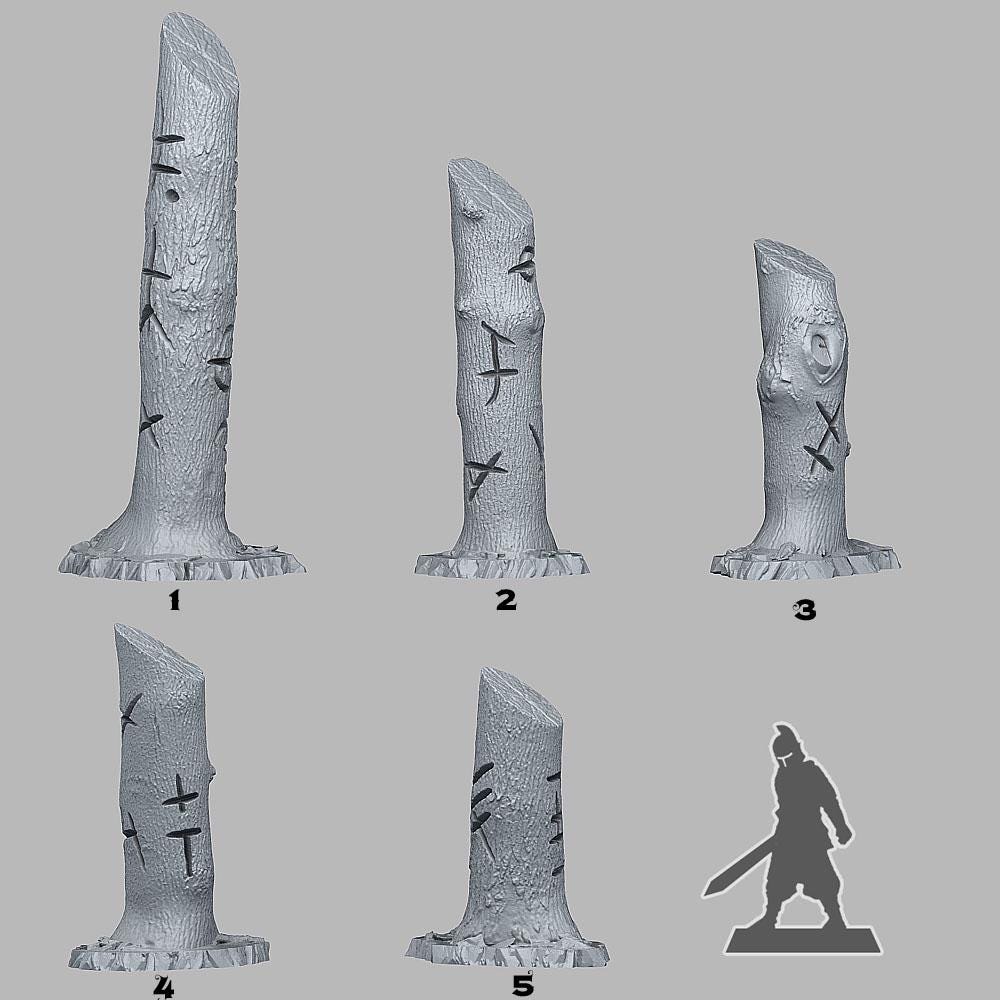 Witch Cursed Trees Scatter Terrain & Objective Markers
