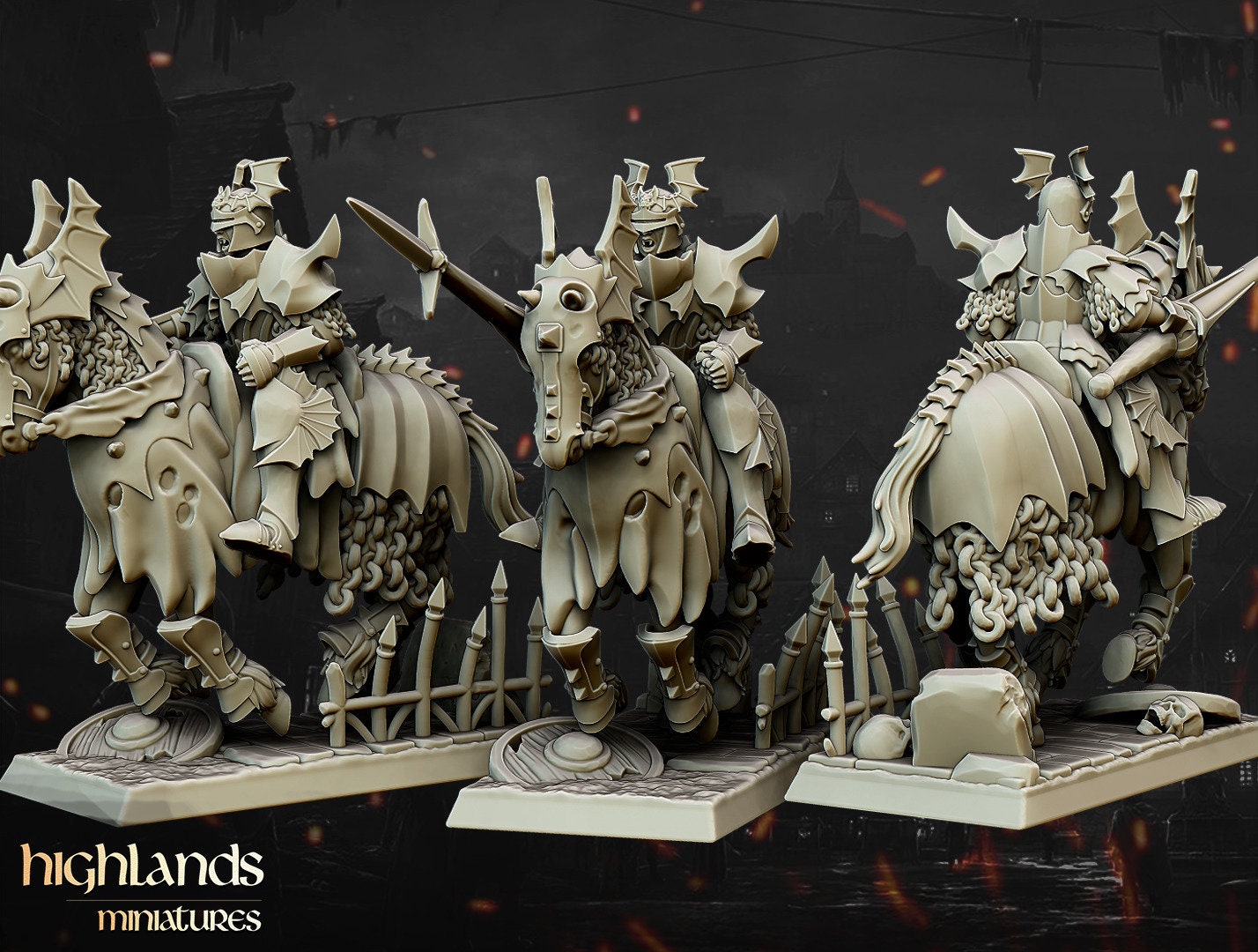 Transilvanya Vampire Knights (Mounted) | Transilvanya Army Collection | Highland Miniatures